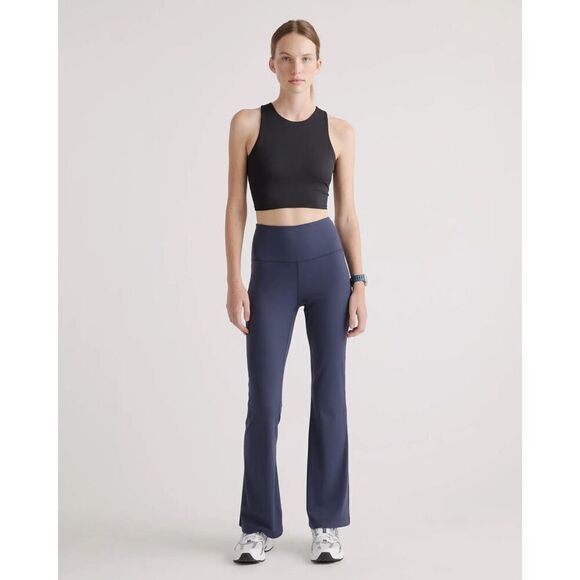 ✨Quince Ultra-Form High-Rise Flared Navy Sz Medium Pants✨ - Picture 1 of 10